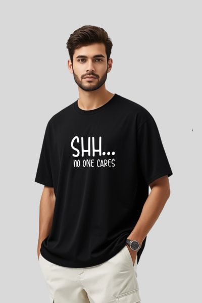Men~s Black Typography Oversized t-shirt