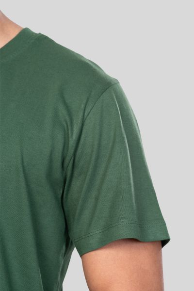 Men's Polar Lab Bottle Green Solid Round Neck T-shirt