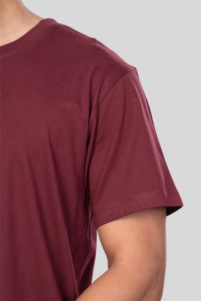 Men's Polar Lab Maroon Solid Round Neck T-shirt