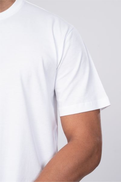 Men's Polar Lab White Solid Round Neck T-shirt