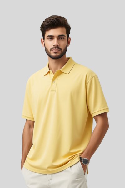 Men~s Vega Light Yellow Polo T-shirt
