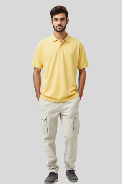Men's Vega Light Yellow Polo T-shirt