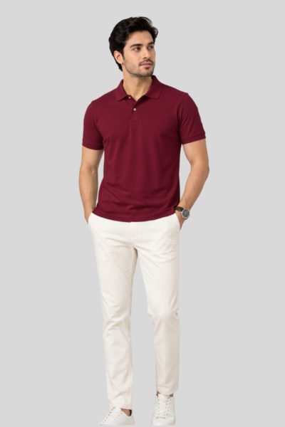 Men's Vega Maroon Polo T-shirt