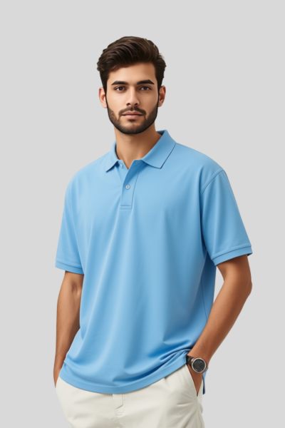 Men~s Vega Sky Blue Polo T-shirt