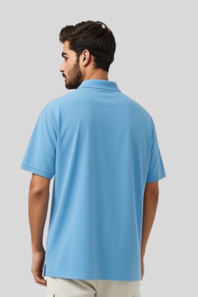 Men's Vega Sky Blue Polo T-shirt